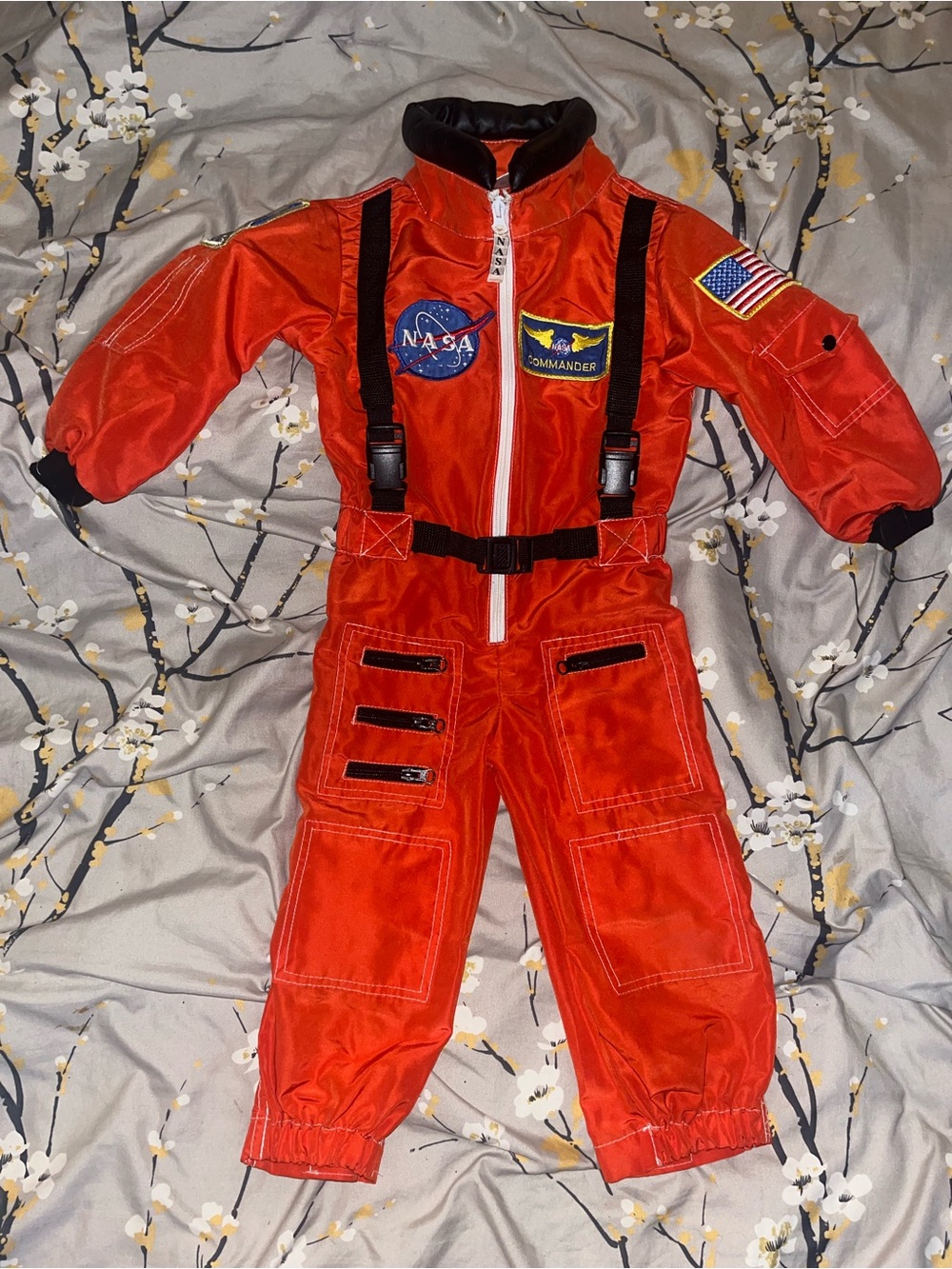 Kids' Orange NASA Astronaut Commander Jumpsuit
